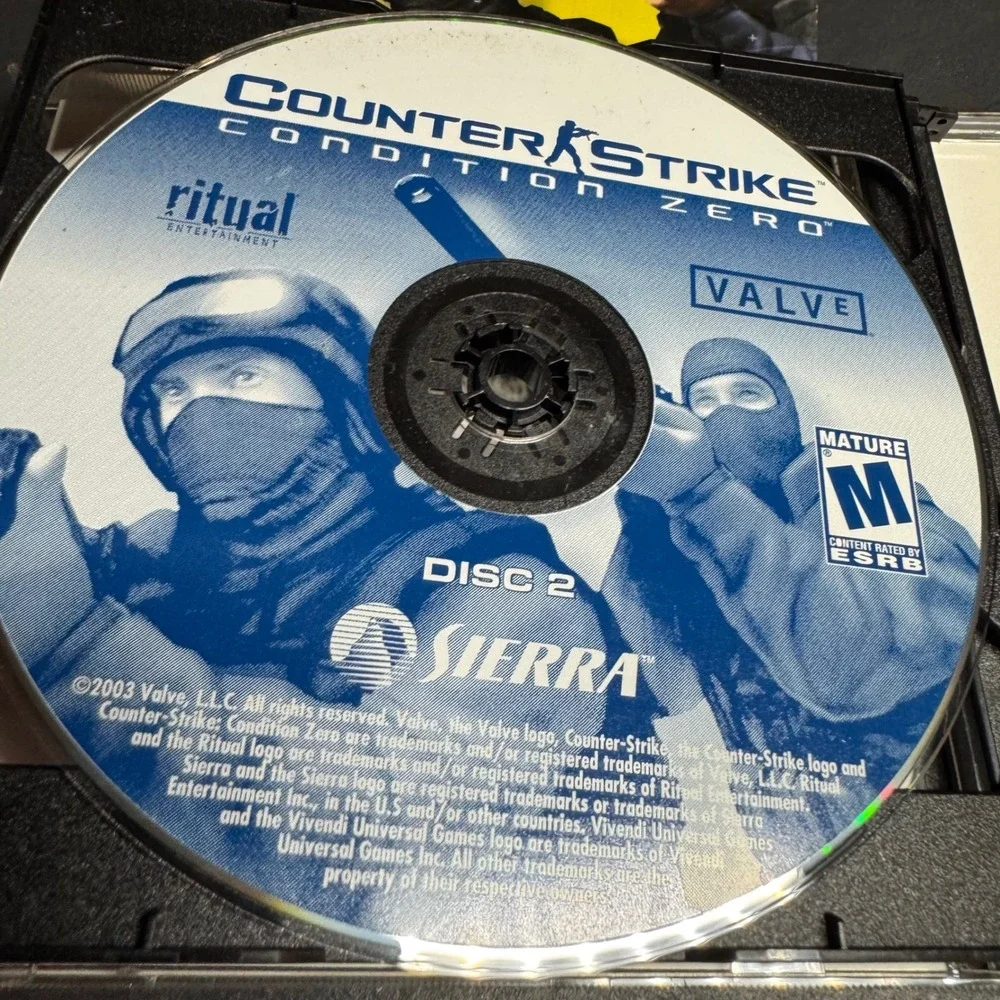 Counter-Strike Condition Zero PC Game 2-Disc Set with Manual Valve Sierra 2004